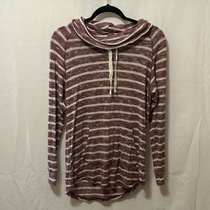 NWOT Ultra Flirt Juniors Striped Funnel Neck Sweatshirt
